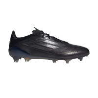 adidas F50 Elite Pro Firm Ground Cleats Shoes (Core Black / Iron Metallic)