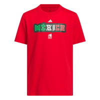 adidas World Cup Mexico Youth Home Graphic Tee 26 - Red