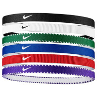Nike Flex Classic Headbands 6-Pack (Game Royal/Uni Red/White)