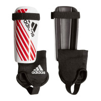 adiads X Youth Shin Guards (White/Red)