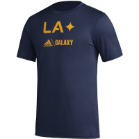 adidas Men's LA Galaxy Pregame Tee (Navy Blue)