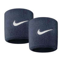 Nike Swoosh Wristbands Obsidian- White