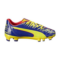 Puma Falcao 9 Youth Firm Ground Shoes (Blue / Yellow)