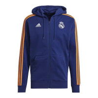 adidas Real Madrid 3 Stripes Men's Full-Zip Hoodie