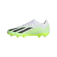 adidas X CrazyFast.1 Firm Ground Jr Soccer Cleats (White/Green, US Footwear Size System, Big Kid, Numeric, Medium, 6)