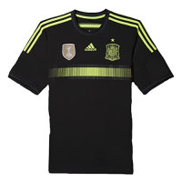adidas Spain 2014 Away Youth Small Jersey Black/Yellow