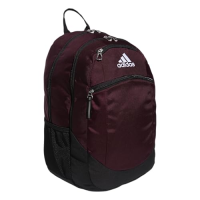 adidas Striker Sports Backpack Durable Athletic Gym Laptop Bag, Team Maroon/Black/White, One Size