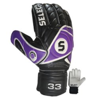 Select Sport America 33 Goalkeeper Glove, Black/Purple, Size 11
