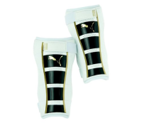 PUMA Esito Shinguard, White-Black-Team Gold, Large