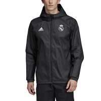 adidas Male Real Madrid Windbreaker, Black/Grey , M