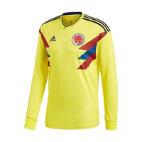 adidas Colombia Home Replica Jersey World Cup Russia 2018 [Long Sleeve] (2XL)