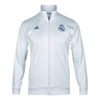 adidas Men's Real Madrid 3 Stripe Track Top, XX-Large, Crystal White