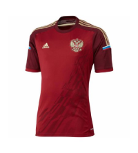adidas Men's Russia Home Soccer Jersey 13-14 (S) Maroon and Gold