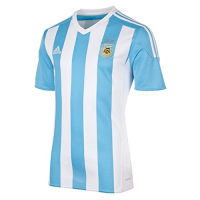 adidas Argentina Home Soccer Jersey, White/Sky (X-Large)