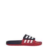 adidas Unisex Adilette Slides Sandal, Collegiate Navy/White/Scarlet (TND), 14 US Women