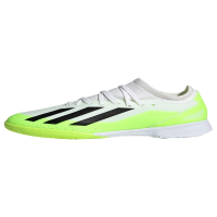 adidas Soccer X Crazyfast.3 Indoor (Little Kid/Big Kid) Footwear White/Core Black/Lucid Lemon 4 Big Kid M