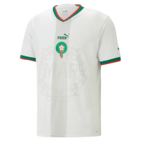 PUMA Morocco Away Men's World Cup Soccer Jersey 22/23 (as1, Alpha, x_l, Regular, Regular, Standard, White)