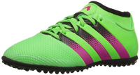 adidas Performance Ace 16.3 Primemesh TF J Soccer Shoe (Little Kid/Big Kid),Green/Shock Pink/Black,11 M US Little Kid