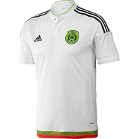 adidas Youth Mexico Away Jersey (White/Black/Green/Red) (X-Large)