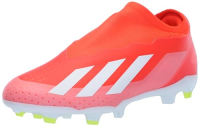 adidas Unisex X Crazyfast League Laceless Firm Ground Sneaker, Solar Red/White/Team Solar Yellow, 11 US Men
