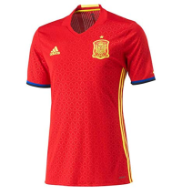 adidas Spain Home Authentic Men's Soccer Jersey- Euro 2016