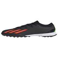 adidas X Speedportal.3 Turf Soccer Shoe, Black/Solar Red/Solar Green, 13 US Unisex Little Kid