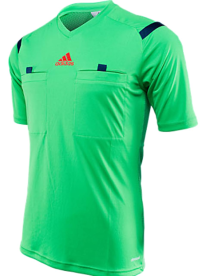 Adidas Referee 14 Mens Short Sleeve Jersey 2XL Vivid Green-Navy