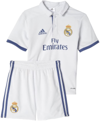 Adidas Kids Real Madrid Home Soccer Mini Kit 4T Crystal White-Raw Purple
