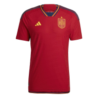 adidas Spain Authentic World Cup 2022 Home Jersey (as1, Alpha, m, Regular, Regular, Medium) Red,Navy