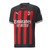 PUMA AC Milan 2022-23 Men's Home Authentic Soccer Jersey (US, Alpha, X-Large, Regular, Regular, Black/Red)