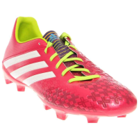 adidas Predator Absolado LZ TRX FG Soccer Cleats (Vivid Berry/Running White/Solar Slime) (7.5)