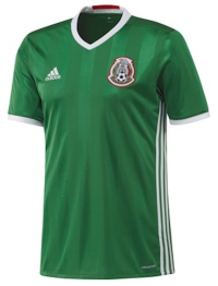 adidas International Soccer Mexico Men's Jersey, Small, Green/Red/White