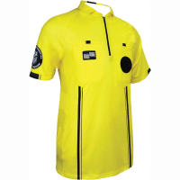 Official Sports New USSF Men's Pro Soccer Referee Yellow SS Shirt (Large)