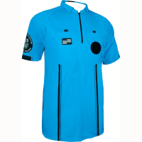 New USSF Men's Pro Soccer Referee Blue SS Shirt (X-Large Blue)