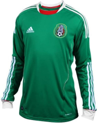adidas Mexico Men's Long Sleeve Home Jersey (US, Alpha, XX-Large, Regular, Regular, Polyester) Green