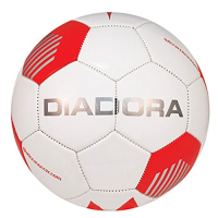 Diadora Evo Soccer Ball, White/Red - Size 3