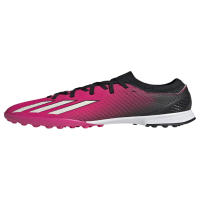 adidas X SPEEDPORTAL.3 Turf Soccer Shoe, Team Shock Pink/Zero Metallic/Black, 1 US Unisex Little Kid