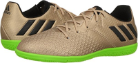 adidas Performance Kids' Messi 16.3 J Indoor Soccer Cleat, Copper Metallic/Black/Solar Green, 11 M US Little Kid
