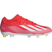 adidas Unisex X Crazyfast League Firm Ground Sneaker, Solar Red/White/Team Solar Yellow, 9 US Men