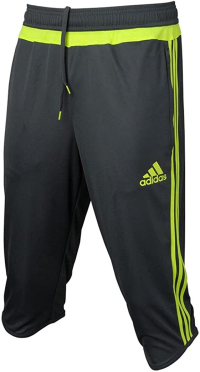 Adidas 2015/16 Mens Real Madrid Training 3/4 Pants Grey/Volt (X-Small)