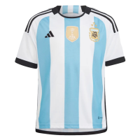 adidas Youth Soccer Argentina 2022 3-Star Home Jersey (as1, Alpha, s, Regular) White/Light Blue
