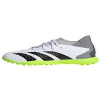 adidas Predator Accuracy.3 Turf Sneaker, White/Core Black/Lucid Lemon, 4.5 US Unisex Big Kid