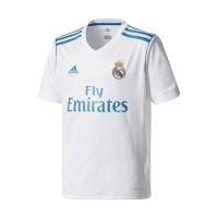 adidas Youth Kids 2017/18 Real Madrid Home Replica Jersey X-Small White/Teal