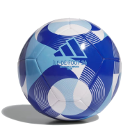 adidas Unisex-Adult Olympics Club Soccer Ball, White/Clear Sky/Team Royal Blue, 4