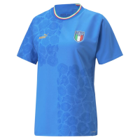 PUMA Womens Liberty X Italy Authentic Home Crew Neck Short Sleeve Jersey - Blue - Size XS