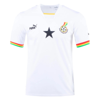 PUMA Ghana Home Men's World Cup Soccer Jersey 22/23 (as1, Alpha, 3X_l, Regular, Regular, 3X-Large) White