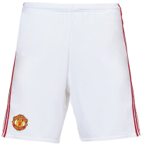 Adidas Manchester United Mens Home Soccer Shorts M White-Real Red