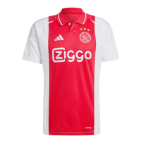 adidas Ajax Amsterdam Men’s Home Jersey 2024/25 (US, Alpha, X-Large, Regular, Regular, White/Red)