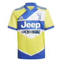adidas Youth Juventus 21/22 3rd Jersey (Shock Yellow/HI-RES Blue, Large)