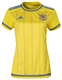 adidas FFU Ukraine Women's Home Soccer Jersey World Cup 2015 (Large)